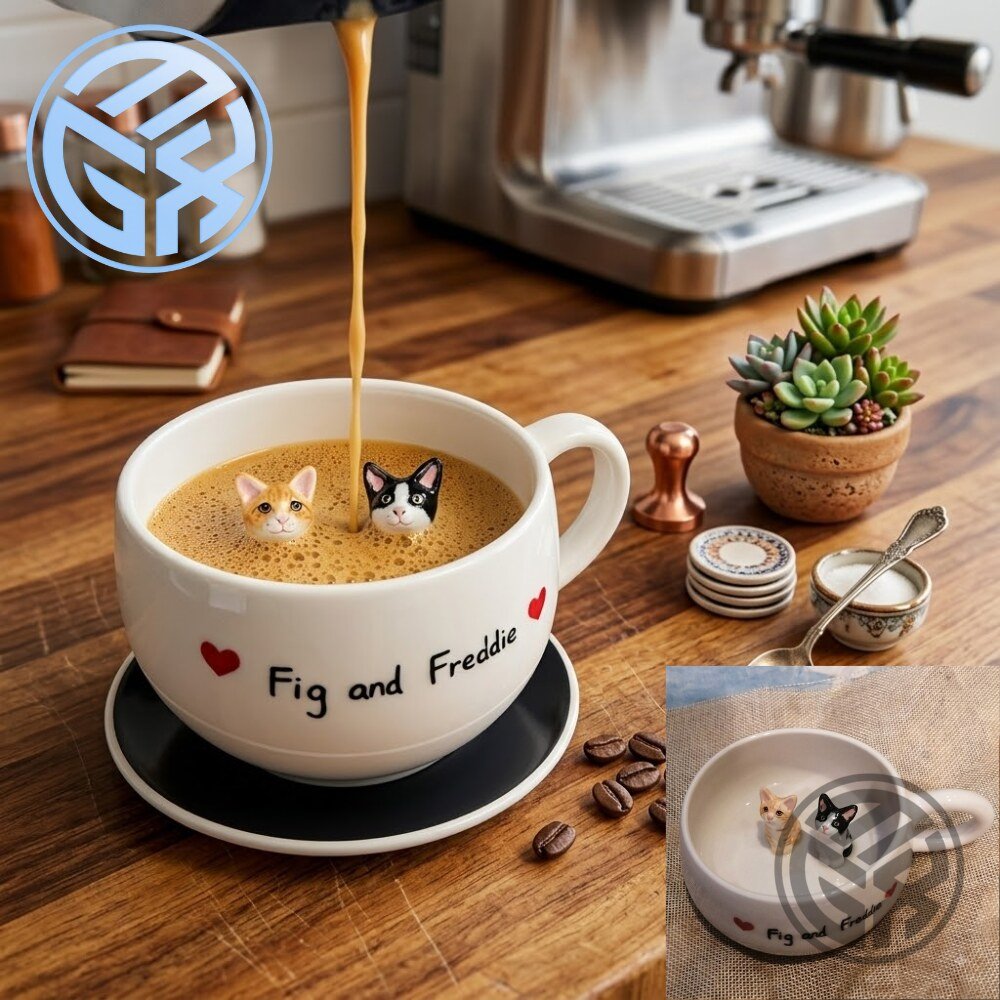 Fig and Freddie Printed 3D Cat Coffee Mug 2026 4 Fig and Freddie Printed 3D Cat Coffee Mug 2026